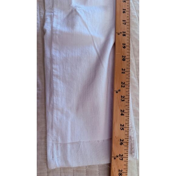Rag & Bone Dre Capri Jeans Women's 31 White Distressed Cropped Frayed Hem Denim - Picture 8 of 12